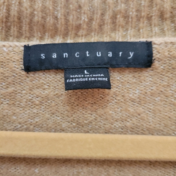 Sanctuary Camel Oversized Cardigan L Lagenlook Cottagecore Grandpa Sweater - Picture 2 of 9